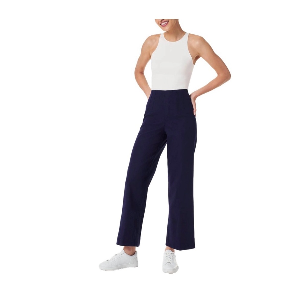 Spanx Navy Crop Twill Pants NWT